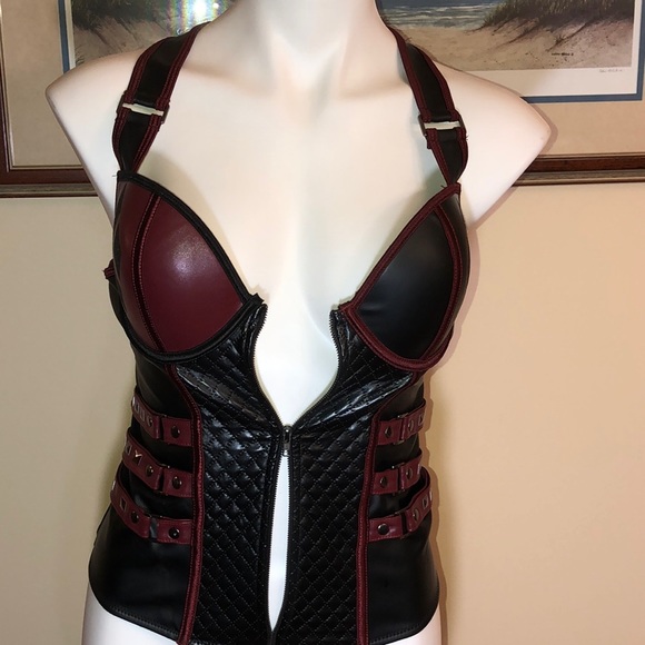 Other - 🎃 Costume HARLEY QUINN Cosplay Halloween Top (Broken Zipper) Size Medium